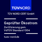 TÜV Nord geprüfter Ökostrom