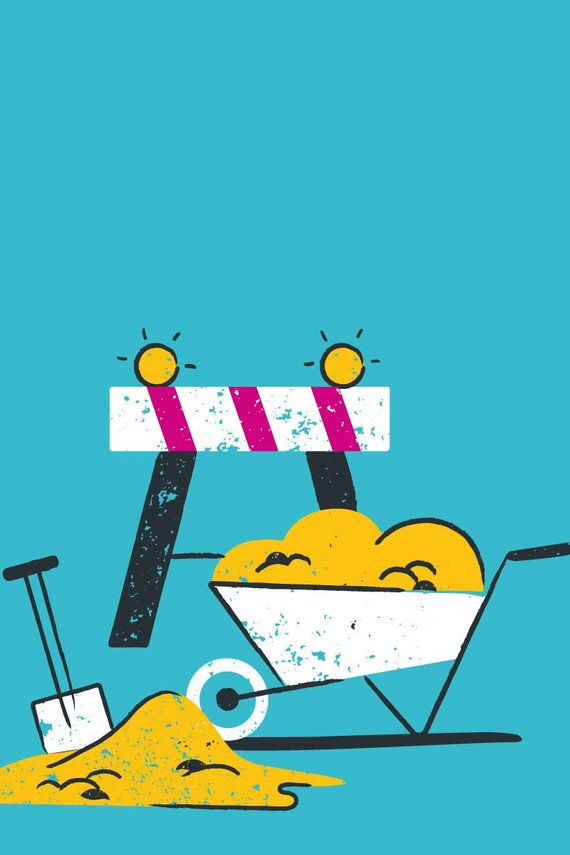 Illustration einer Baustelle