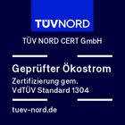 TÜV Nord geprüfter Ökostrom